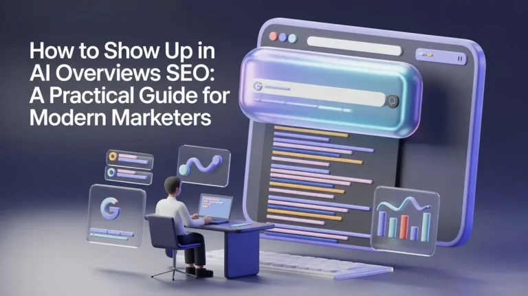 How to show up in AI Overviews SEO with AI generated search results and ranking optimization